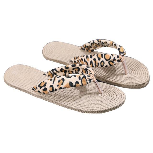 Women Summer Floral Flip Flops Beach Sandals Thongs Slippers Hemp Rope Travel Flip-Flops Unisex Home Slippers Flax Women House Slipper Open-Toe Breathable Slippers Stevvex