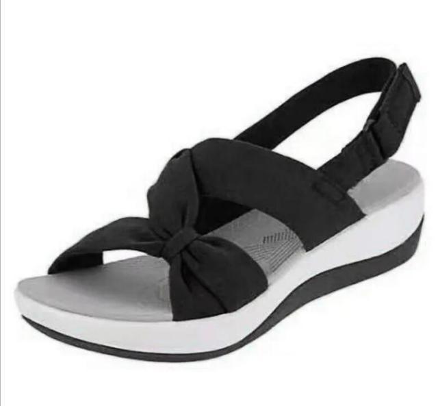 Women Summer Open Toe Sandals Women Bow Platform Comfy Beach Sandals Women Bow-Knot Platform Simple Outdoor Flip-Flops Beach Sandals Fashion Slippers Summer Sandals Stevvex