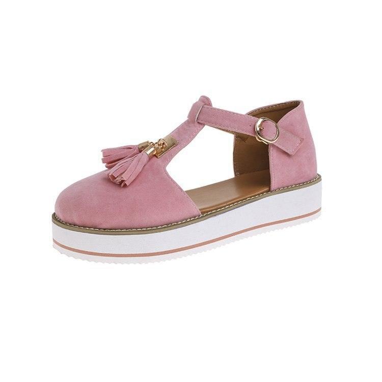Women Summer Sandals Fashion Buckle Strap Solid Cover Heel Flat Platform Heel Casual Summer Strappy Cut Out Closed Toe Sandals Comfy Chunky Slippers For Indoor Outdoor Stevvex