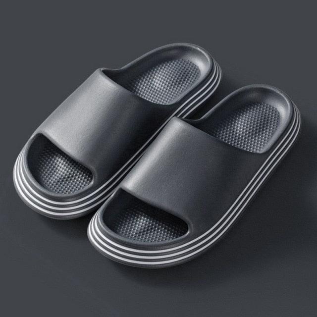 Women Summer Slippers Beach Slide Sandals Flip Flops Non-slip Soft Sole Men Couple Casual Shoes Non-Slip Quick Drying Slipper For Women Men Thick Sole Indoor Home Spa Open Toe Sandals Stevvex