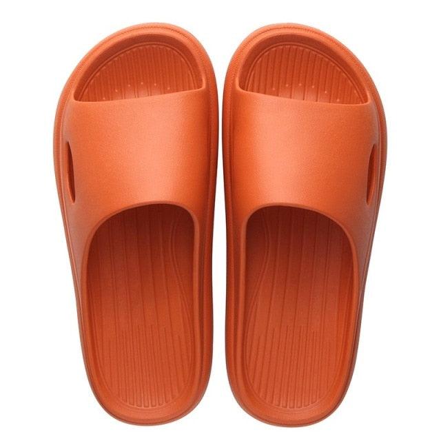 Women Summer Slippers Beach Slide Sandals Flip Flops Non-slip Soft Sole Men Couple Casual Shoes Non-Slip Quick Drying Slipper For Women Men Thick Sole Indoor Home Spa Open Toe Sandals Stevvex