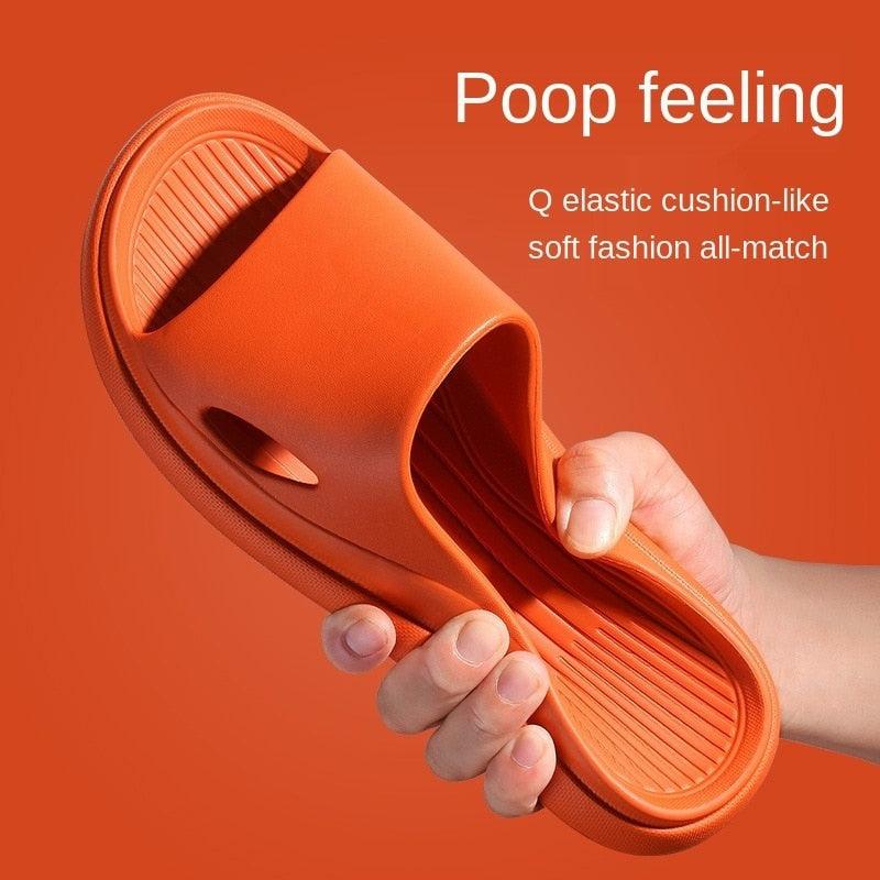 Women Summer Slippers Beach Slide Sandals Flip Flops Non-slip Soft Sole Men Couple Casual Shoes Non-Slip Quick Drying Slipper For Women Men Thick Sole Indoor Home Spa Open Toe Sandals Stevvex