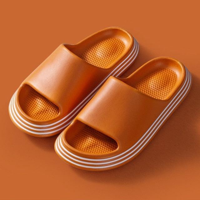 Women Summer Slippers Beach Slide Sandals Flip Flops Non-slip Soft Sole Men Couple Casual Shoes Non-Slip Quick Drying Slipper For Women Men Thick Sole Indoor Home Spa Open Toe Sandals Stevvex