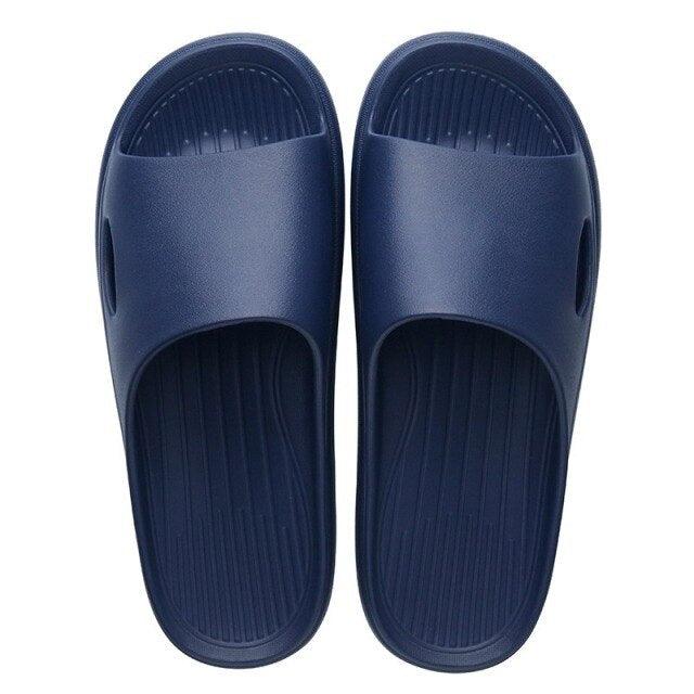 Women Summer Slippers Beach Slide Sandals Flip Flops Non-slip Soft Sole Men Couple Casual Shoes Non-Slip Quick Drying Slipper For Women Men Thick Sole Indoor Home Spa Open Toe Sandals Stevvex