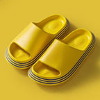 Women Summer Slippers Beach Slide Sandals Flip Flops Non-slip Soft Sole Men Couple Casual Shoes Non-Slip Quick Drying Slipper For Women Men Thick Sole Indoor Home Spa Open Toe Sandals Stevvex