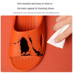 Women Summer Slippers Beach Slide Sandals Flip Flops Non-slip Soft Sole Men Couple Casual Shoes Non-Slip Quick Drying Slipper For Women Men Thick Sole Indoor Home Spa Open Toe Sandals Stevvex
