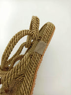 Women Summer Straw Rope Mesh Sandals Cross Tied Flat Sea Beach Casual Light Multi Elegant Design Flip Flop Trend Fashion High Quality Handmade Natural Comfortable Walking Sandals With Arch Support For Women Stevvex