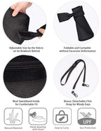 Women Summer Visors Hat Foldable Sun Cap Sun Visor Hats for Women Wide Women's Beach Summer Hat Women's Fedoras Large Beach Hats Lady Beach UV Protection Caps Soft Comfortable Hat