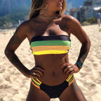 Women Swimsuit Bikini Set New Arrival Women Bandage Bathing Suit Female Swimwear Bathing Suits Beach Wear Bikini Sets Striped Swim Beach Wear Stevvex