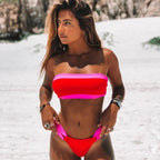 Women Swimsuit Bikini Set New Arrival Women Bandage Bathing Suit Female Swimwear Bathing Suits Beach Wear Bikini Sets Striped Swim Beach Wear Stevvex
