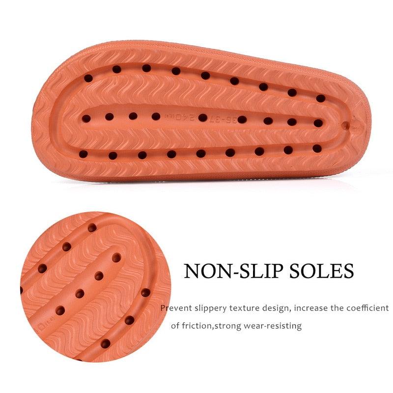 Women Thick Platform Slippers Summer Fashion EVA Soft Sole Beach Slide Sandals Open Toe Soft Home Shoes Non-Slip Soft Shower Spa Bath Pool Gym House Sandals For Indoor And Outdoor Stevvex