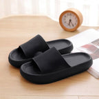 Women Thick Platform Slippers Summer Fashion EVA Soft Sole Beach Slide Sandals Open Toe Soft Home Shoes Non-Slip Soft Shower Spa Bath Pool Gym House Sandals For Indoor And Outdoor Stevvex