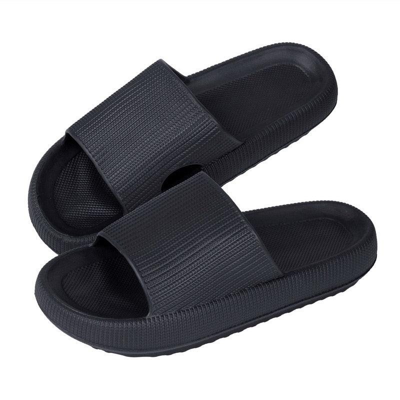 Women Thick Platform Slippers Summer Fashion EVA Soft Sole Beach Slide Sandals Open Toe Soft Home Shoes Non-Slip Soft Shower Spa Bath Pool Gym House Sandals For Indoor And Outdoor Stevvex