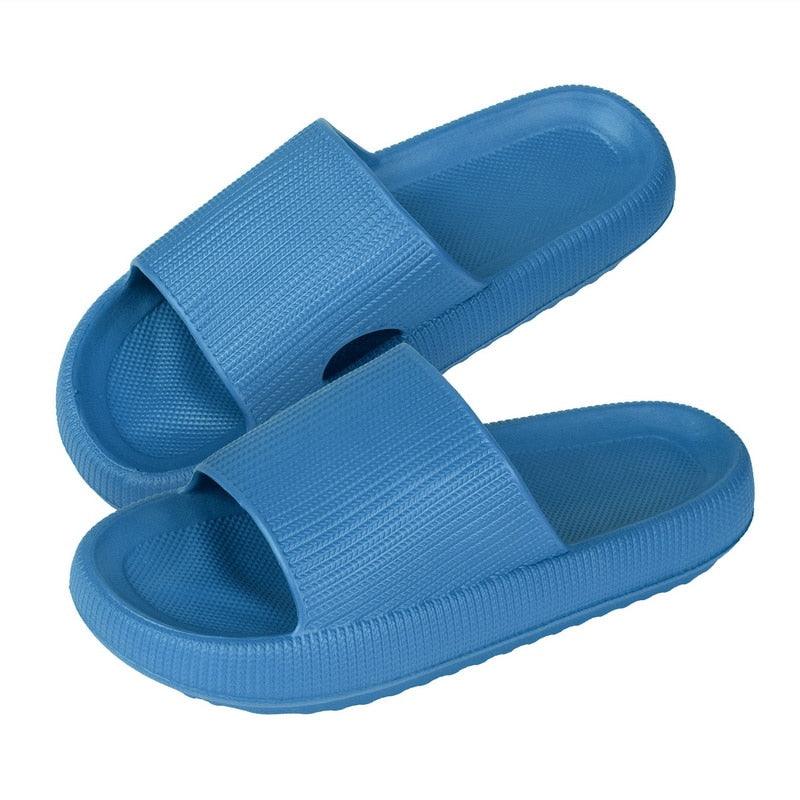 Women Thick Platform Slippers Summer Fashion EVA Soft Sole Beach Slide Sandals Open Toe Soft Home Shoes Non-Slip Soft Shower Spa Bath Pool Gym House Sandals For Indoor And Outdoor Stevvex