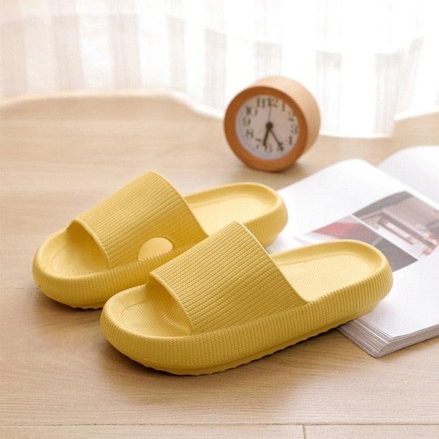 Women Thick Platform Slippers Summer Fashion EVA Soft Sole Beach Slide Sandals Open Toe Soft Home Shoes Non-Slip Soft Shower Spa Bath Pool Gym House Sandals For Indoor And Outdoor Stevvex