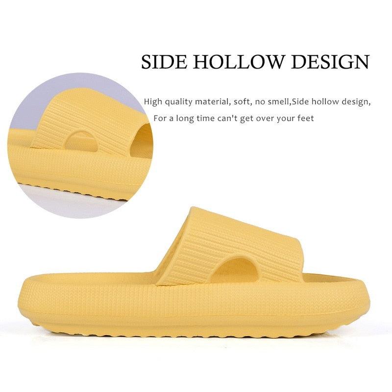 Women Thick Platform Slippers Summer Fashion EVA Soft Sole Beach Slide Sandals Open Toe Soft Home Shoes Non-Slip Soft Shower Spa Bath Pool Gym House Sandals For Indoor And Outdoor Stevvex