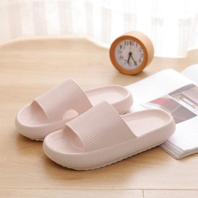 Women Thick Platform Slippers Summer Fashion EVA Soft Sole Beach Slide Sandals Open Toe Soft Home Shoes Non-Slip Soft Shower Spa Bath Pool Gym House Sandals For Indoor And Outdoor Stevvex