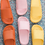 Women Thick Platform Slippers Summer Fashion EVA Soft Sole Beach Slide Sandals Open Toe Soft Home Shoes Non-Slip Soft Shower Spa Bath Pool Gym House Sandals For Indoor And Outdoor Stevvex