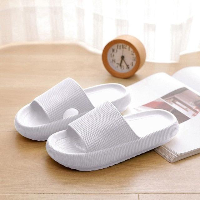 Women Thick Platform Slippers Summer Fashion EVA Soft Sole Beach Slide Sandals Open Toe Soft Home Shoes Non-Slip Soft Shower Spa Bath Pool Gym House Sandals For Indoor And Outdoor Stevvex