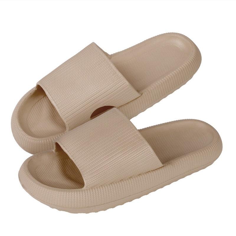 Women Thick Platform Slippers Summer Fashion EVA Soft Sole Beach Slide Sandals Open Toe Soft Home Shoes Non-Slip Soft Shower Spa Bath Pool Gym House Sandals For Indoor And Outdoor Stevvex
