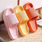 Women Thick Platform Slippers Summer Fashion EVA Soft Sole Beach Slide Sandals Open Toe Soft Home Shoes Non-Slip Soft Shower Spa Bath Pool Gym House Sandals For Indoor And Outdoor Stevvex