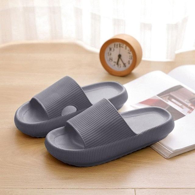 Women Thick Platform Slippers Summer Fashion EVA Soft Sole Beach Slide Sandals Open Toe Soft Home Shoes Non-Slip Soft Shower Spa Bath Pool Gym House Sandals For Indoor And Outdoor Stevvex