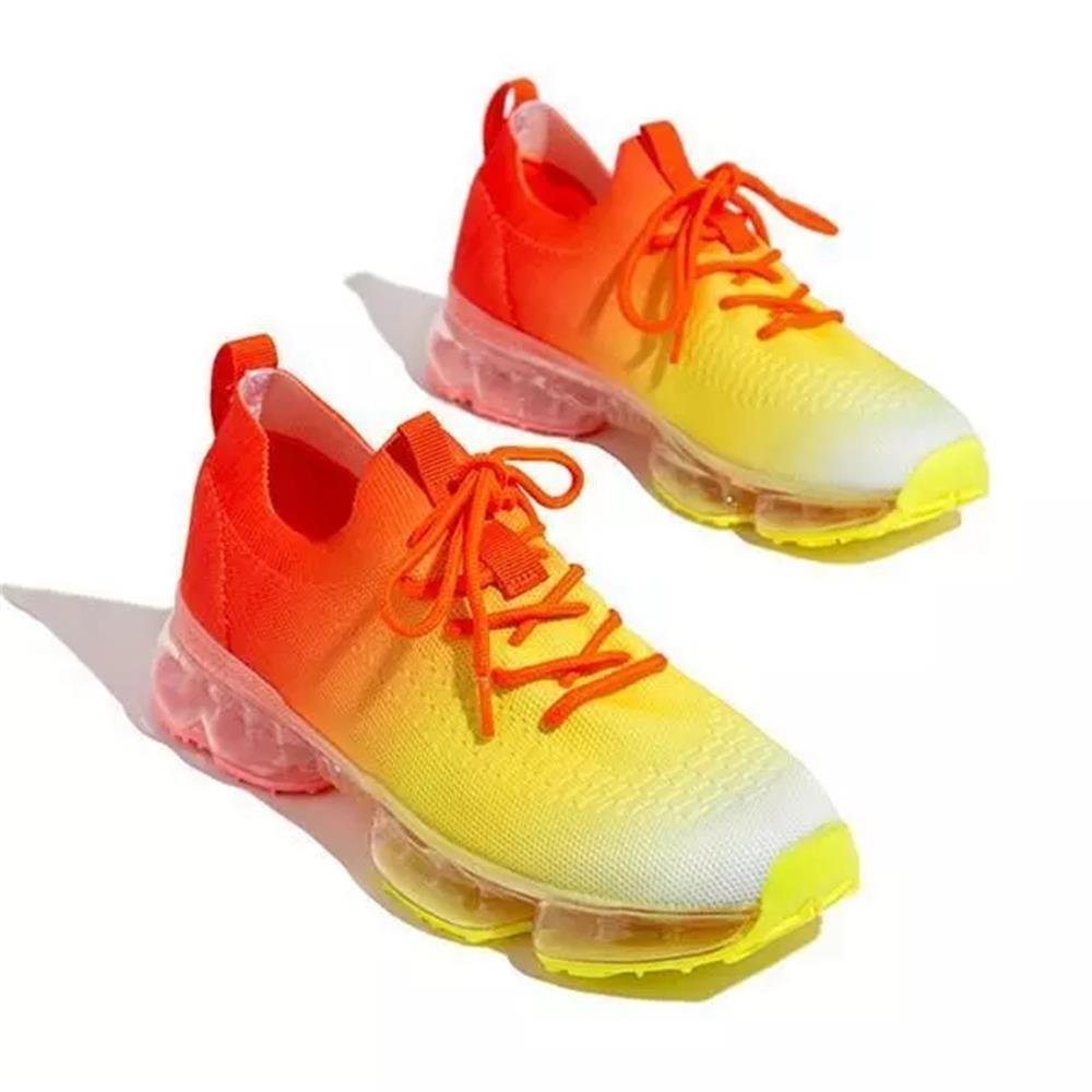 Women Trendy Sneakers Fashion Cushion Lace Up Running Sport Sneakers Outdoor Sport Shoes Spring Summer Couple Cushion Flats Training Running Breathable Sneakers Stevvex