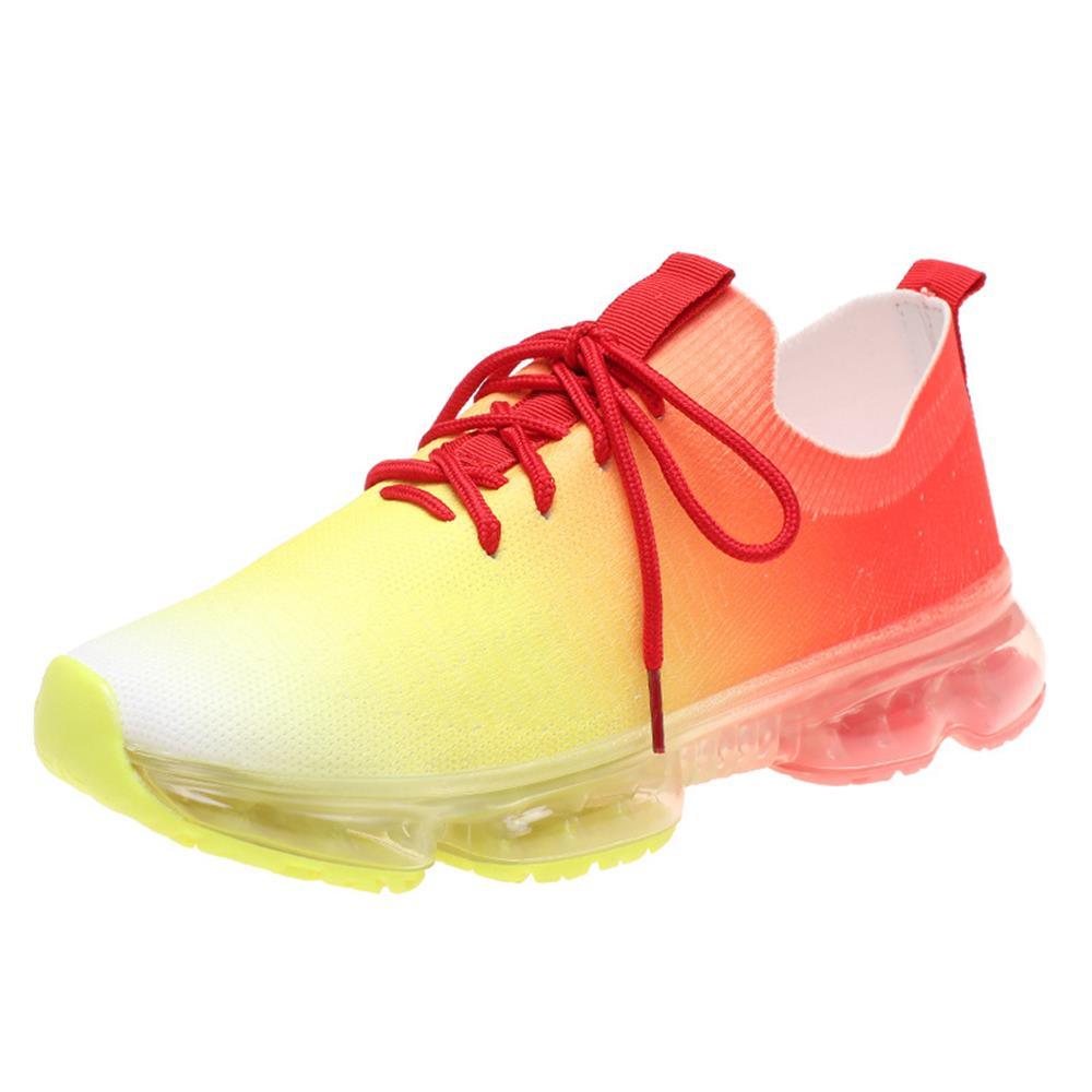 Women Trendy Sneakers Fashion Cushion Lace Up Running Sport Sneakers Outdoor Sport Shoes Spring Summer Couple Cushion Flats Training Running Breathable Sneakers Stevvex