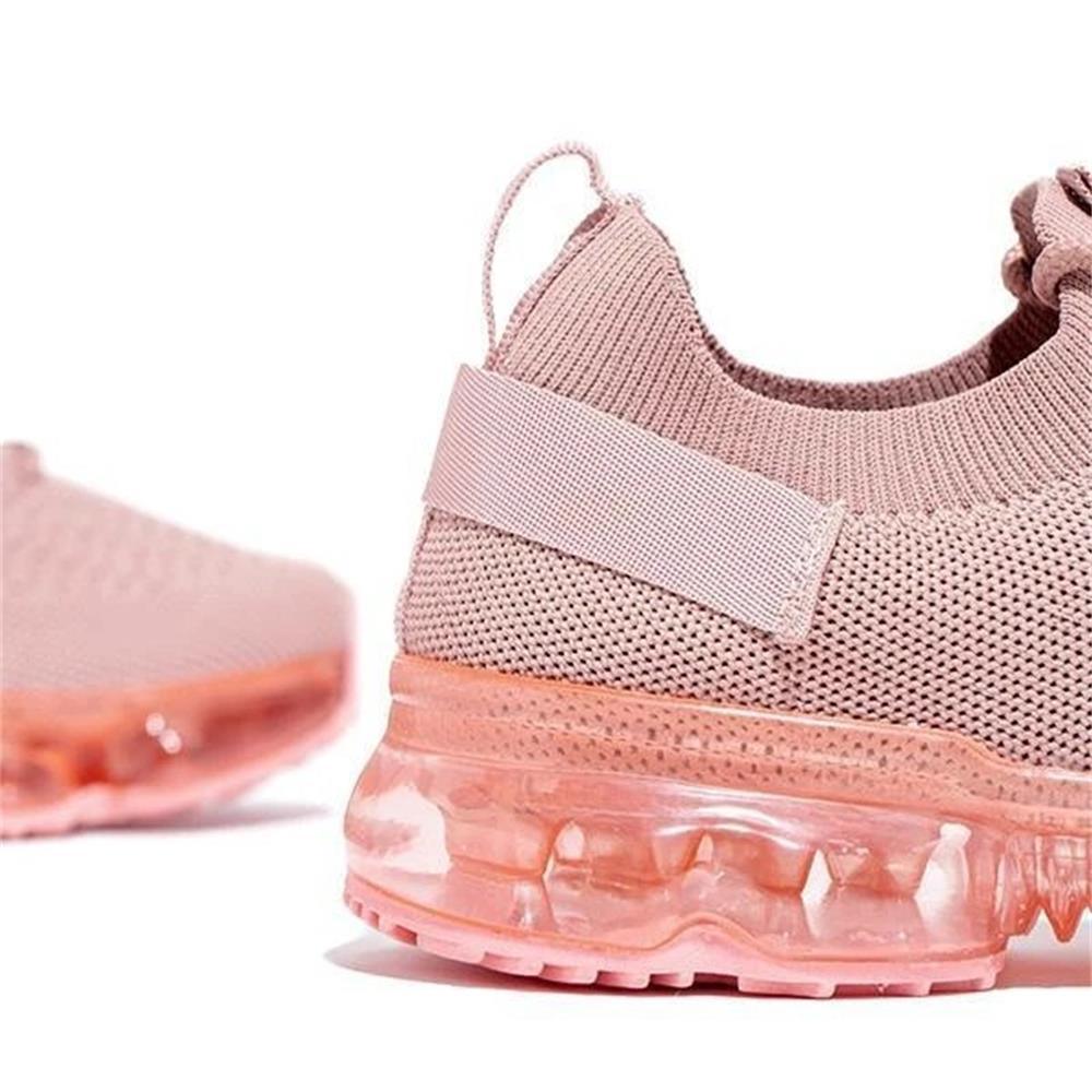 Women Trendy Sneakers Fashion Cushion Lace Up Running Sport Sneakers Outdoor Sport Shoes Spring Summer Couple Cushion Flats Training Running Breathable Sneakers Stevvex