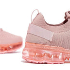 Women Trendy Sneakers Fashion Cushion Lace Up Running Sport Sneakers Outdoor Sport Shoes Spring Summer Couple Cushion Flats Training Running Breathable Sneakers Stevvex