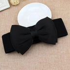 Women Vintage Stretch Belt Unique Black Elastic Design Stretchy Luxury Waistband Stylish Women Waist Belts