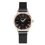 Women Watches New Luxury Fashion Quartz Ladies Watch Clock Rose Gold Diamond Dial Dress Casual Wristwatch Quartz Movement Girls Ladies Wristwatch Big Face Mesh Belt Watch And Bracelet Set
