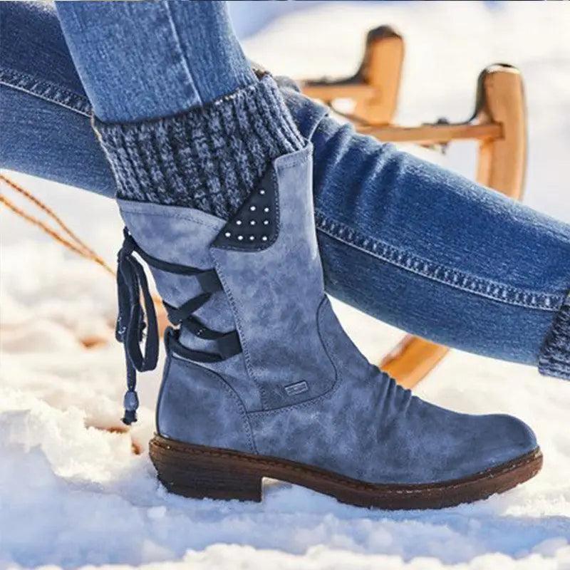 Women Winter Boots Strong Hoof Heels Fashion Comfort Warm Design Stevvex