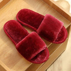 Women Winter Heart Shoes Woman Slides Plush Home Slippers Indoor House Shoes Winter Warm Fur Slippers With Embroidered Heart Details Soft And Warm House Slippers With Cushioned Insole Stevvex