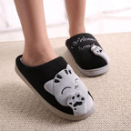 Women Winter Home Fur Slippers Cat Non-Slip Soft Warm House Indoor Bedroom Men Couples Memory Foam Floor Shoes Fluffy Slippers For Women Indoor Warm Furry Bedroom Slippers With Non Slip Outsole Stevvex