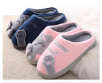 Women Winter Home Fur Slippers Cat Non-Slip Soft Warm House Indoor Bedroom Men Couples Memory Foam Floor Shoes Fluffy Slippers For Women Indoor Warm Furry Bedroom Slippers With Non Slip Outsole Stevvex