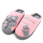 Women Winter Home Fur Slippers Cat Non-Slip Soft Warm House Indoor Bedroom Men Couples Memory Foam Floor Shoes Fluffy Slippers For Women Indoor Warm Furry Bedroom Slippers With Non Slip Outsole Stevvex