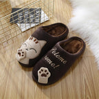 Women Winter Home Slippers Cat Shoes Soft Winter Warm House Slippers Indoor Bedroom Couples Slippers Super Soft Lightweight Bedroom Shoes Waterproof Rubber Sole Indoor Outdoor For Women Stevvex