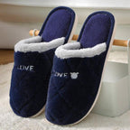 Women Winter Home Slippers Cute Shoes Non-Slip Soft Winter Warm Slipper Indoor Bedroom Couples Floor Shoes Women's House Slippers Indoor Memory Foam Cotton-Blend Knitted Autumn Winter Slippers Stevvex