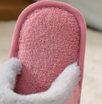 Women Winter Home Slippers Cute Shoes Non-Slip Soft Winter Warm Slipper Indoor Bedroom Couples Floor Shoes Women's House Slippers Indoor Memory Foam Cotton-Blend Knitted Autumn Winter Slippers Stevvex