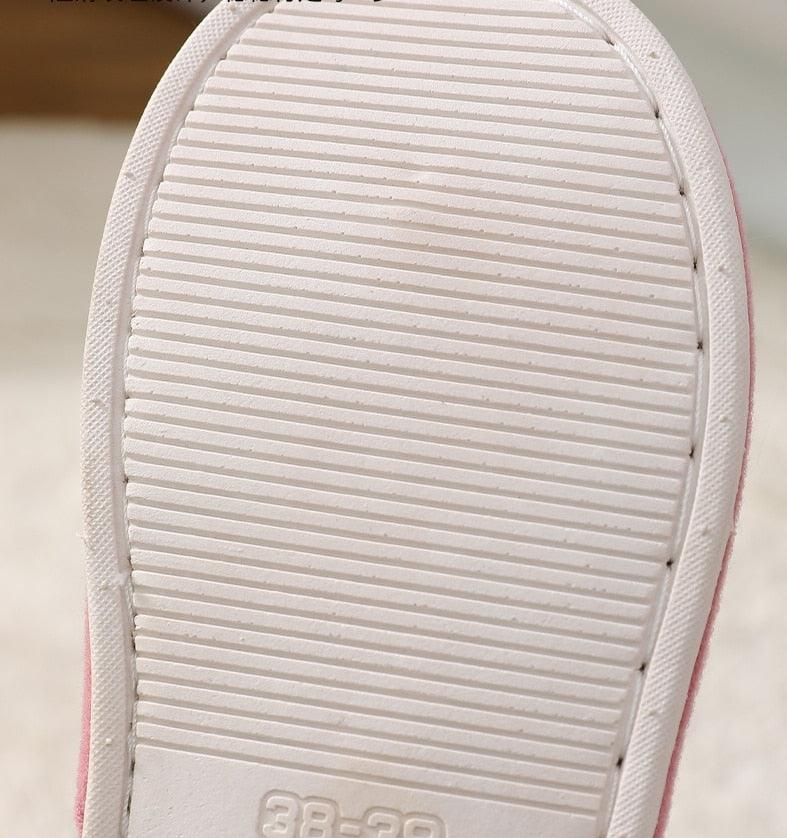 Women Winter Home Slippers Cute Shoes Non-Slip Soft Winter Warm Slipper Indoor Bedroom Couples Floor Shoes Women's House Slippers Indoor Memory Foam Cotton-Blend Knitted Autumn Winter Slippers Stevvex