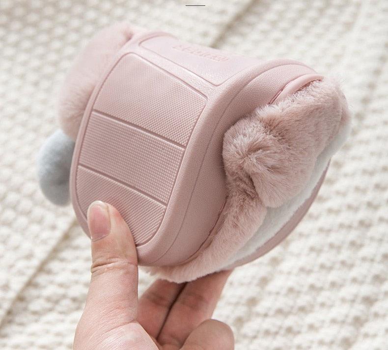 Women Winter Home Slippers Deer Elk Non-slip Soft Warm House Shoes Mens GIrs Indoor Bedroom Couples Floor Footwear Fuzzy House Slippers For Women Durable Furry Bedroom Slipper Lightweight And Non-Slip Stevvex