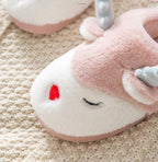 Women Winter Home Slippers Deer Elk Non-slip Soft Warm House Shoes Mens GIrs Indoor Bedroom Couples Floor Footwear Fuzzy House Slippers For Women Durable Furry Bedroom Slipper Lightweight And Non-Slip Stevvex