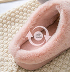 Women Winter Home Slippers Deer Elk Non-slip Soft Warm House Shoes Mens GIrs Indoor Bedroom Couples Floor Footwear Fuzzy House Slippers For Women Durable Furry Bedroom Slipper Lightweight And Non-Slip Stevvex