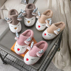 Women Winter Home Slippers Deer Elk Non-slip Soft Warm House Shoes Mens GIrs Indoor Bedroom Couples Floor Footwear Fuzzy House Slippers For Women Durable Furry Bedroom Slipper Lightweight And Non-Slip Stevvex