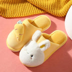 Women Winter House Fur Slippers Warm Cotton Rabbit Shoes Indoor Bedroom Women Men Furry Slides Cotton Home Slippers Soft Fleece Plush House Warm Comfortable Slippers Stevvex