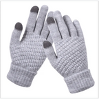 Women Winter Modern Touchscreen Gloves Thicken Warm Knitted Stretch One Size Gloves Full Finger Outdoor Skiing Gloves Stevvex