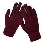 Women Winter Modern Touchscreen Gloves Thicken Warm Knitted Stretch One Size Gloves Full Finger Outdoor Skiing Gloves Stevvex