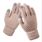 Women Winter Modern Touchscreen Gloves Thicken Warm Knitted Stretch One Size Gloves Full Finger Outdoor Skiing Gloves Stevvex