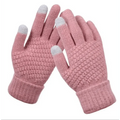 Women Winter Modern Touchscreen Gloves Thicken Warm Knitted Stretch One Size Gloves Full Finger Outdoor Skiing Gloves Stevvex
